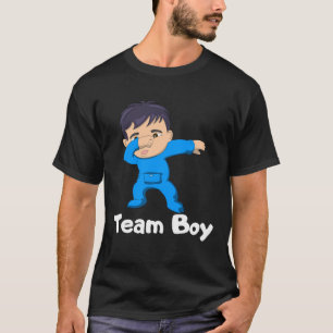 Gender Reveal Party Team Boy Dabbing Asian Baby T-Shirt