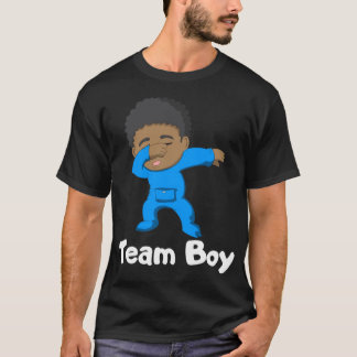 Gender Reveal Party Team Boy Dabbing Black Baby T-Shirt
