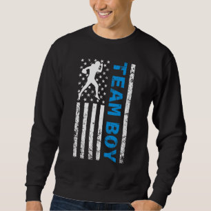 Gender Reveal Party Team Boy with US American Flag Sweatshirt