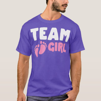 Gender reveal party team Girl Announcement Future  T-Shirt