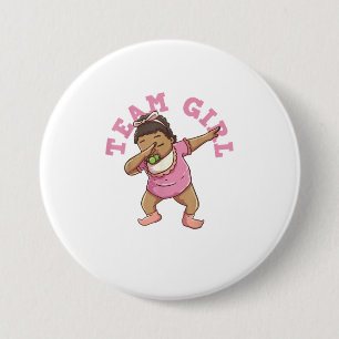 Gender Reveal Party Team Girl TShirt 7.5 Cm Round Badge