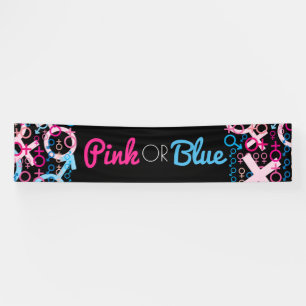 GENDER REVEAL Pink or Blue Baby Announcement Banner