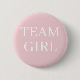 Gender Reveal Pink Team Girl Party 6 Cm Round Badge