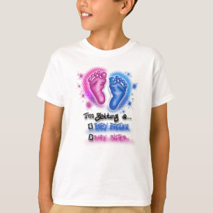 Gender reveal-sibling  baby shower T-Shirt