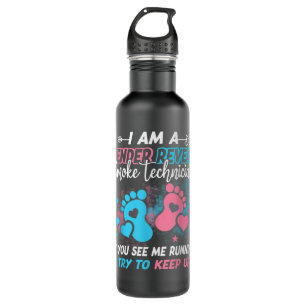 Gender Reveal Smoke Technician I Run You Run Baby 710 Ml Water Bottle