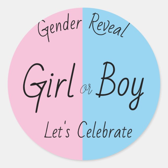 Gender Reveal Stickers (Front)