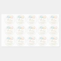 Gender Reveal Stickers, Blue and Pink Stars