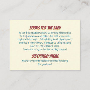 Gender Reveal Superhero Cute Blue Pink Yellow Enclosure Card