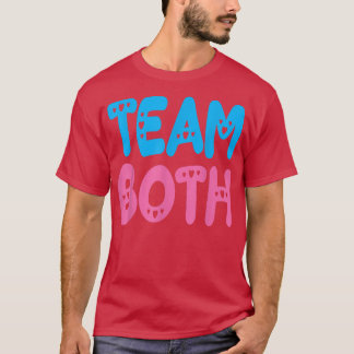 Gender reveal team both baby family party funny T-Shirt