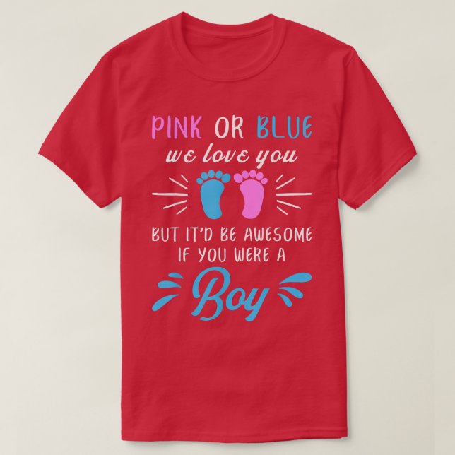 Gender Reveal Team Boy 526 T-Shirt (Design Front)