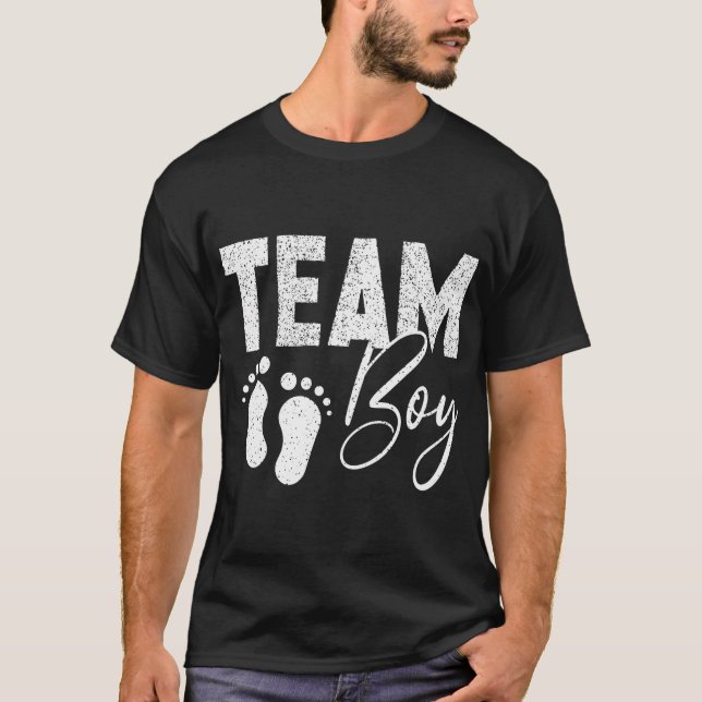 Gender Reveal Team Boy Blue T-Shirt (Front)