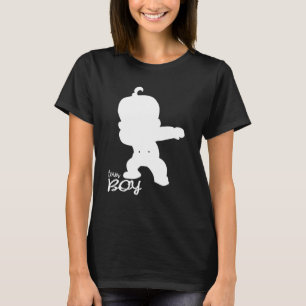 Gender Reveal Team Boy Cute Dabbing Black Baby T-Shirt