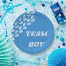 Gender Reveal Team Boy Girl Footprint Design