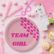 Gender Reveal Team Boy Girl Footprint Design