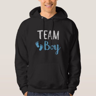 Gender reveal team boy matching family baby party hoodie