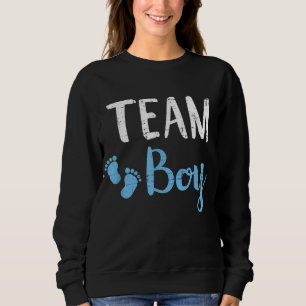 Gender reveal team boy matching family baby party sweatshirt