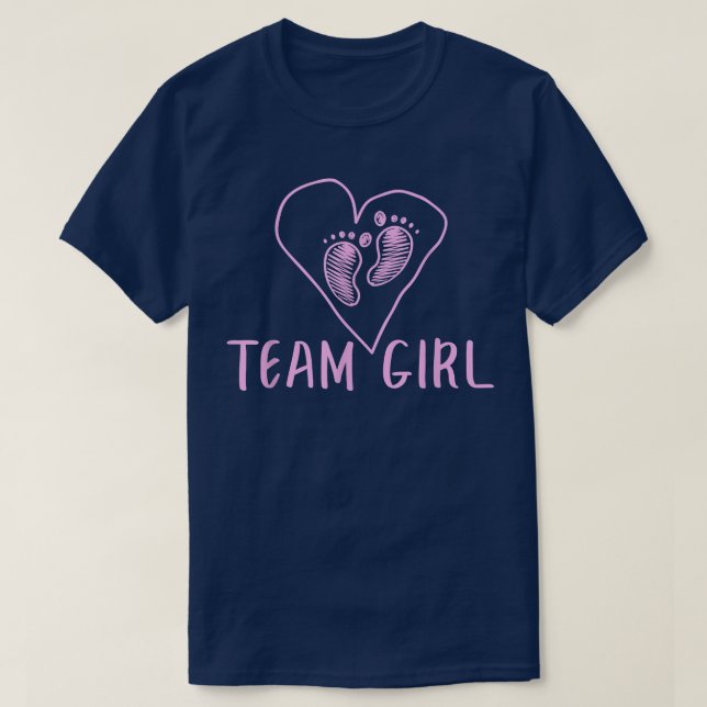Gender Reveal Team Girl548 T-Shirt (Design Front)