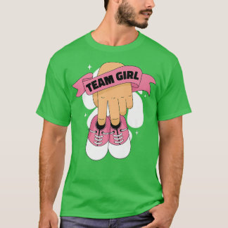 Gender Reveal Team Girl Baby Girl Shoes T-Shirt