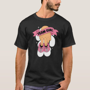 Gender Reveal Team Girl Baby Girl Shoes T-Shirt