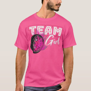 Gender Reveal Team Girl Burnouts Baby Shower Party T-Shirt