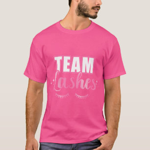 Gender Reveal Team Girl Lashes Matching Family Bab T-Shirt