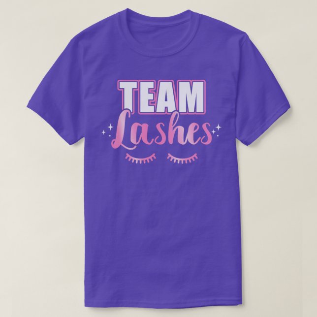 Gender reveal team girl lashes matching family bab T-Shirt (Design Front)