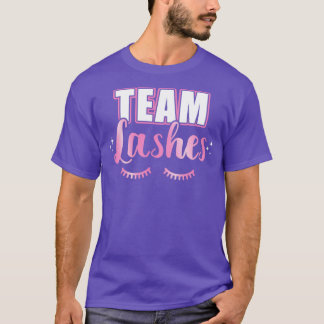 Gender reveal team girl lashes matching family bab T-Shirt
