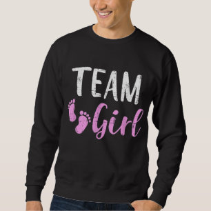 Gender reveal team girl matching family baby party sweatshirt
