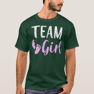 Gender reveal team girl matching family baby party T-Shirt