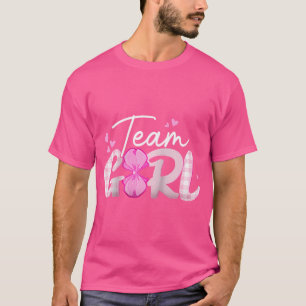 Gender Reveal Team Girl Matching Family Baby Party T-Shirt