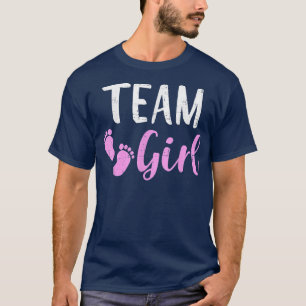 Gender reveal team girl matching family baby party T-Shirt