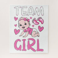 Gender Reveal Team Girl Party Set