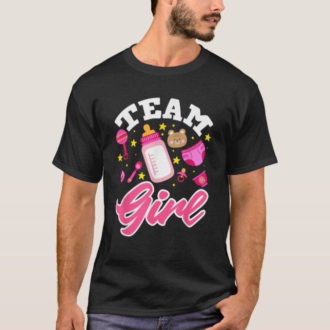 Gender Reveal Team Girl  T-Shirt (Front)