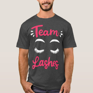 Gender Reveal Team Lashes Baby Party Girls T-Shirt