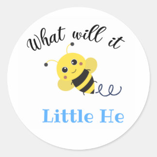 Gender Reveal Team Little Boy Blue Sticker