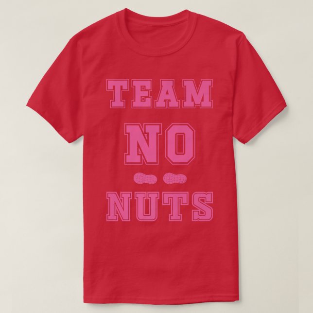Gender reveal team no nuts girl matching family ba T-Shirt (Design Front)