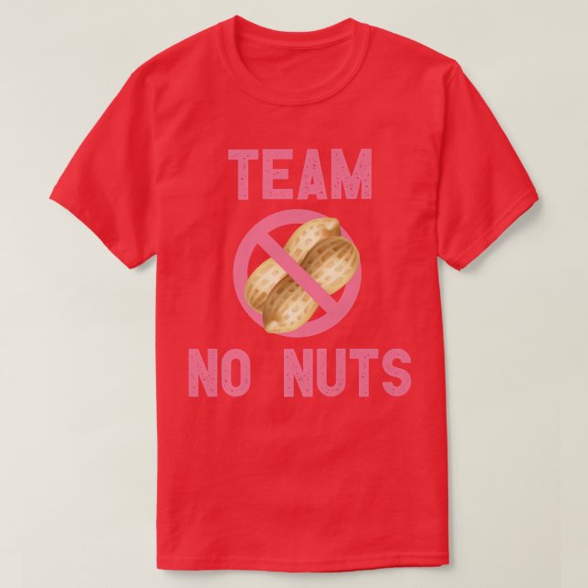 Gender reveal team no nuts girl matching family ba T-Shirt (Design Front)