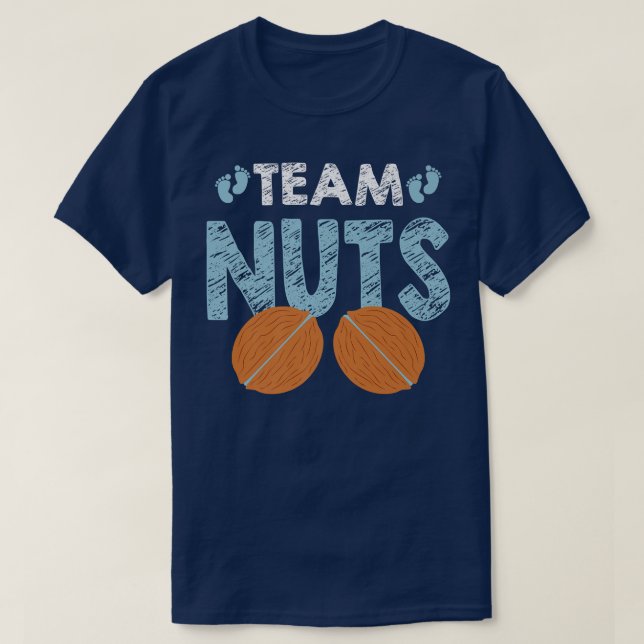 Gender reveal team nuts boy matching family baby p T-Shirt (Design Front)