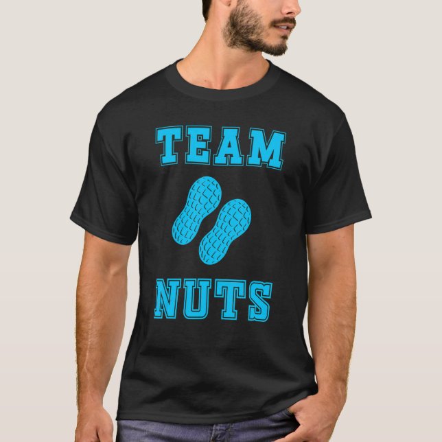 Gender Reveal Team Nuts Boy Matching Family Baby P T-Shirt (Front)