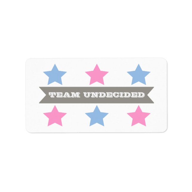 GENDER REVEAL TEAM UNDECIDED LABEL (Front)