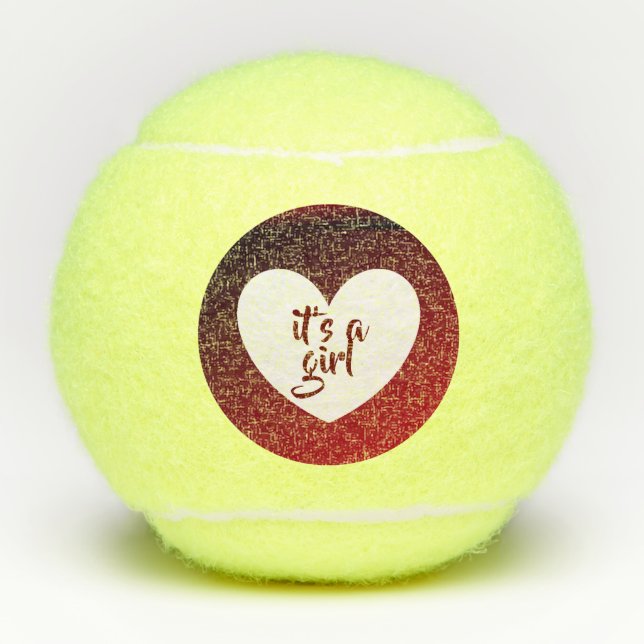gender reveal tennis ball by dalDesignNZ (Front)