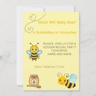Gender Reveal Theme Bee Save The Date