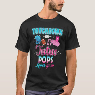 Gender Reveal Touchdowns Or Tutus Pops Matching Ba T-Shirt