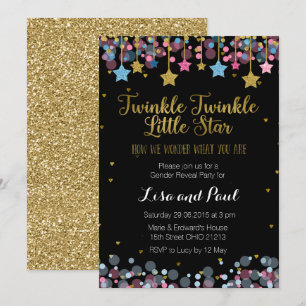 Gender Reveal Twinkle Twinkle Little Star Card