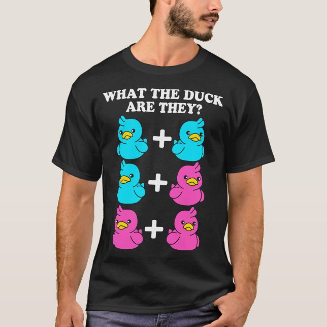 Gender Reveal Twins What The Duck Are They T-Shirt (Front)