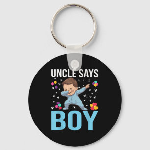 Gender Reveal Uncle Says Boy Matching Family Baby  Key Ring