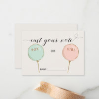 Gender Reveal Voting Card Balloons