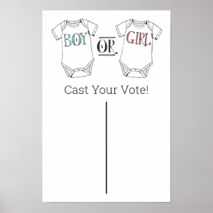 Gender Reveal Voting Poster