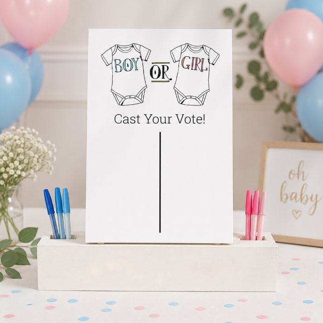 Gender Reveal Voting Poster (Gender Reveal Voting Poster)