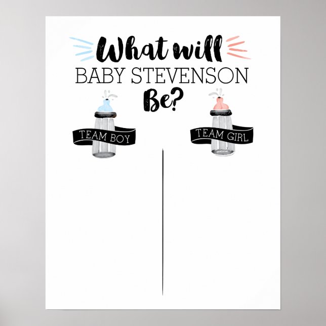 Gender Reveal Voting Poster (Front)